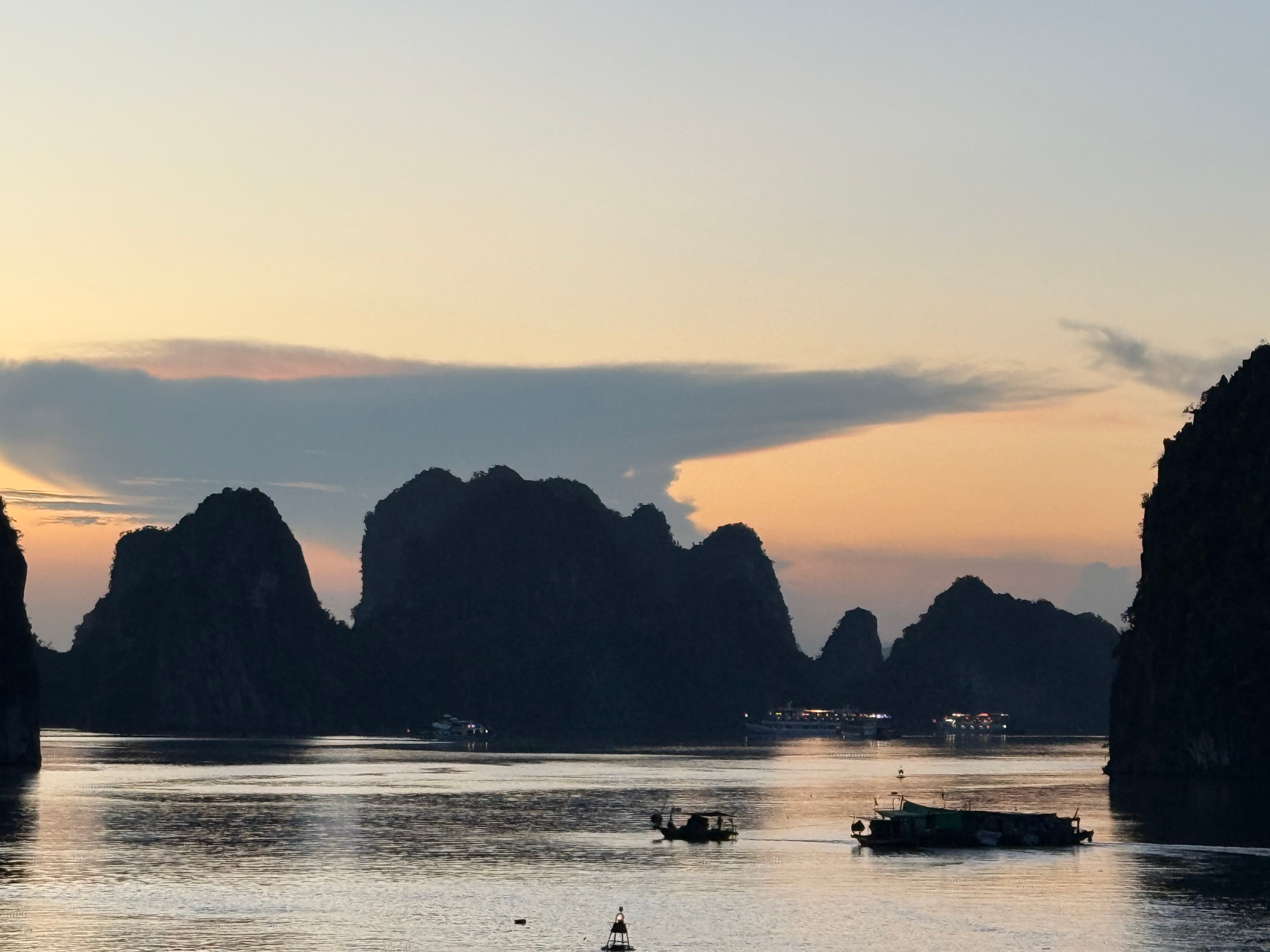 Ha Long Bay at dusk